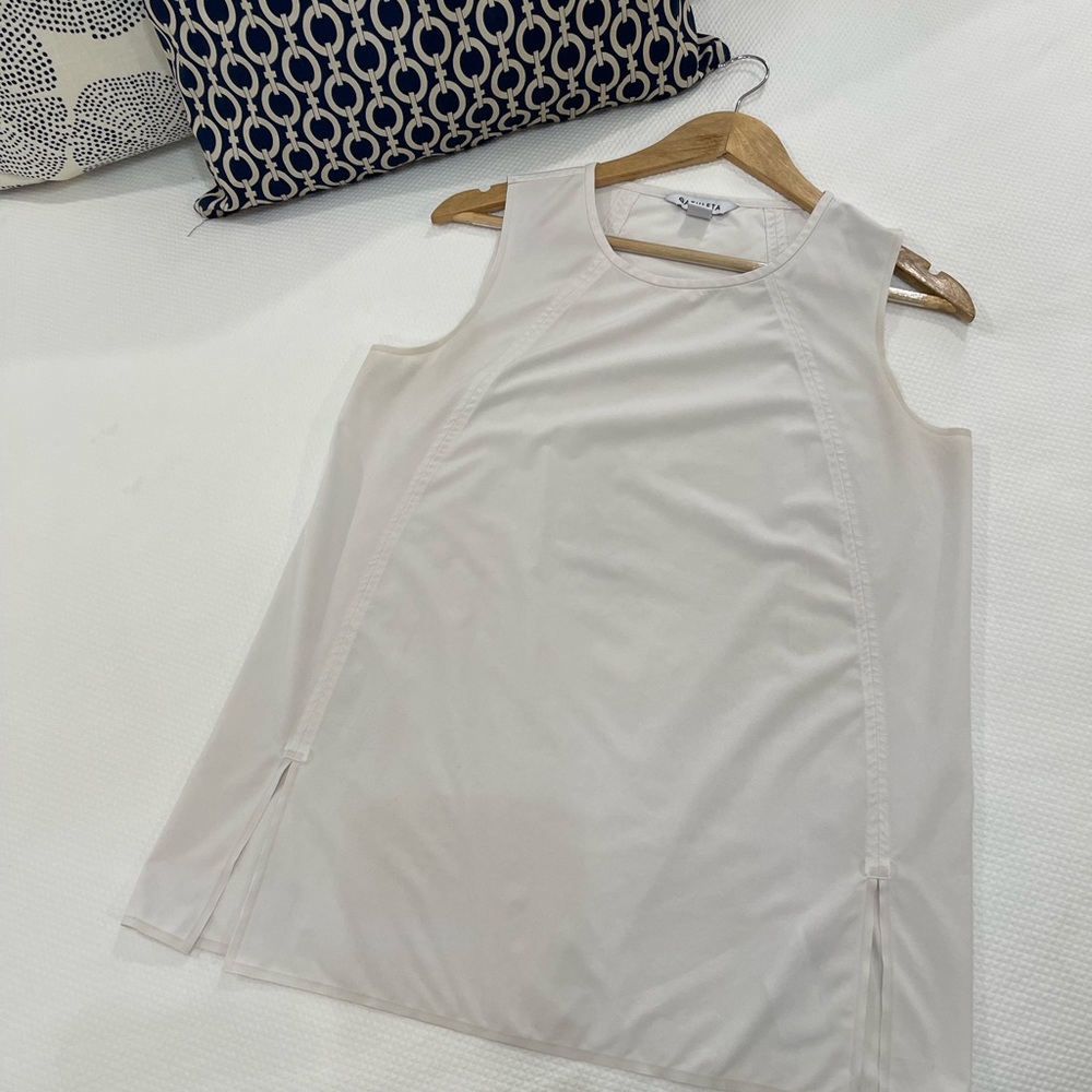 Athleta Women's Sleeveless White Tunic Top